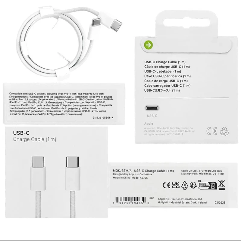 کابل شارژر اورجینال آیفون دو سر تایپ C - Image 3